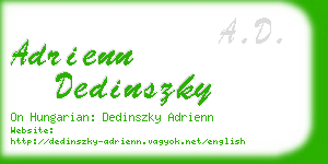adrienn dedinszky business card